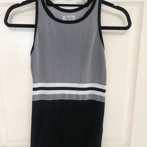 Athleta black and white print tank, size small